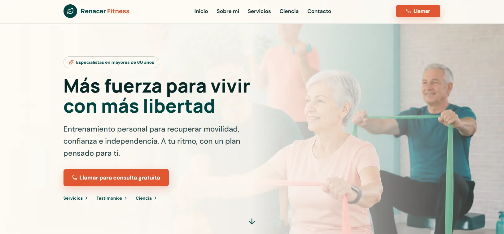 Renacer Fitness — Antes